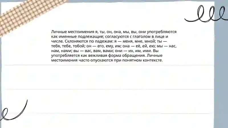 Употребление и правописание местоимений 3