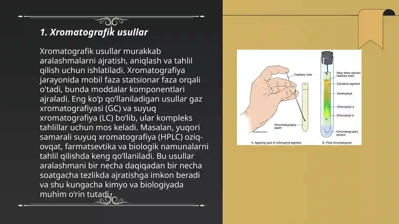 Xromatografiya yordamida oqsil tarkibini aniqlash 3