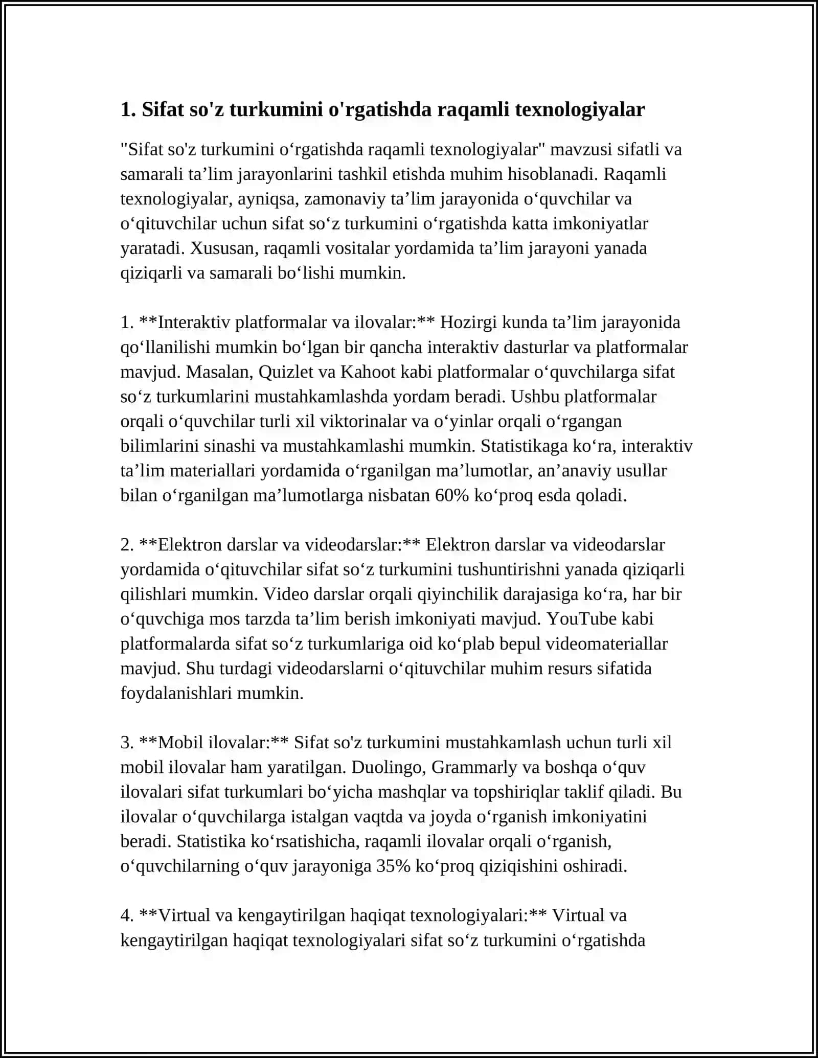 ONA TILI DARSLARIDA SIFAT SO'Z TURKUMINI O'RGATISHDA INNOVATSION TEXNOLOGIYALARDAN FOYDALANISH 3