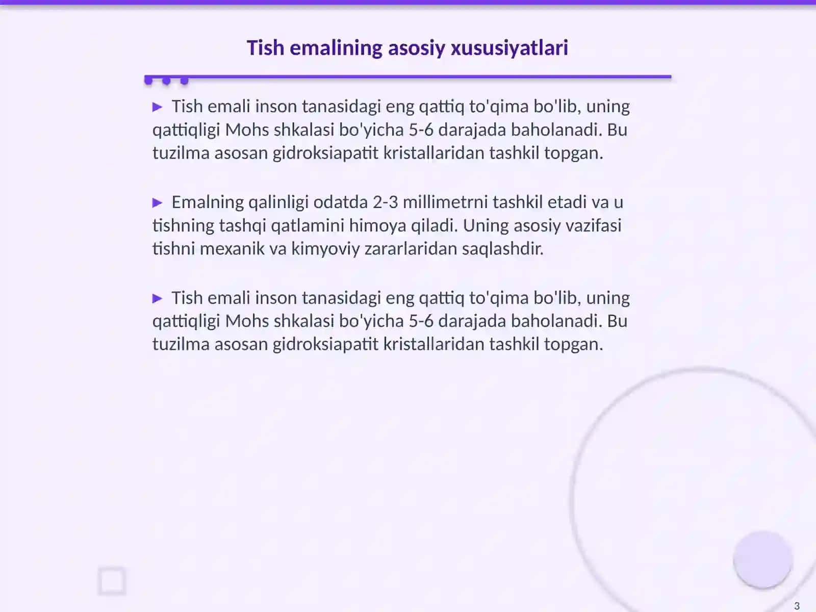 Tishlarning anatomiyasi va gistologiyasi 3