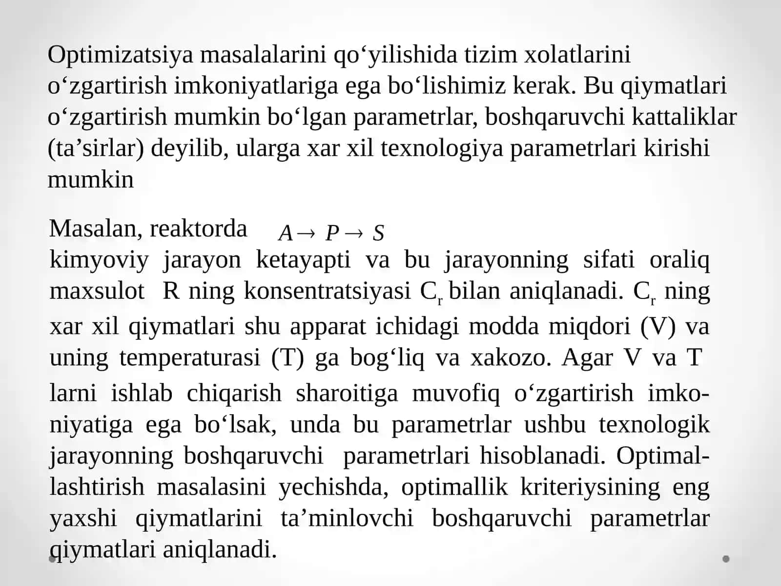 Texnologik jarayonlar va tizimlarni optimallashtirish 3