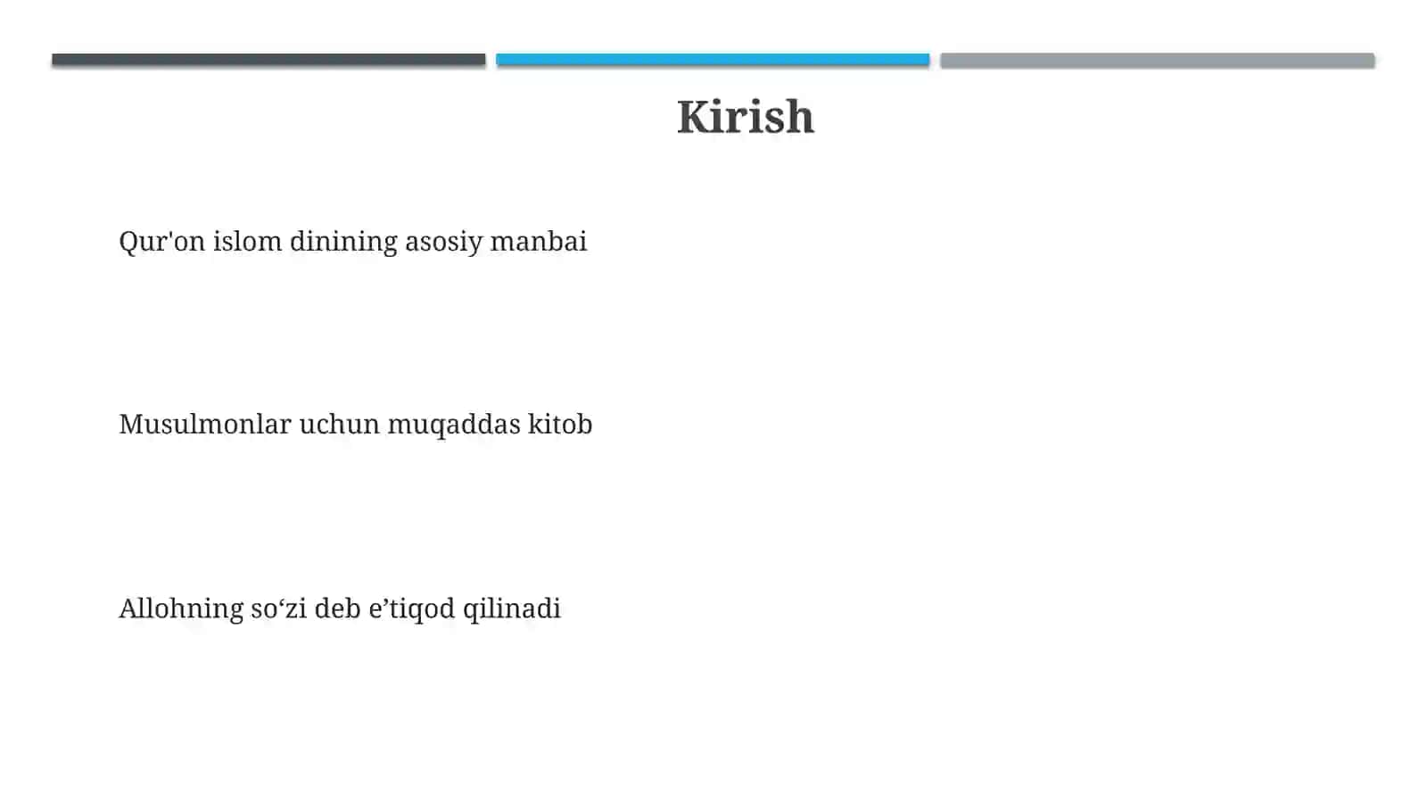 Qur'on islom dinining muqaddas kitobi 3