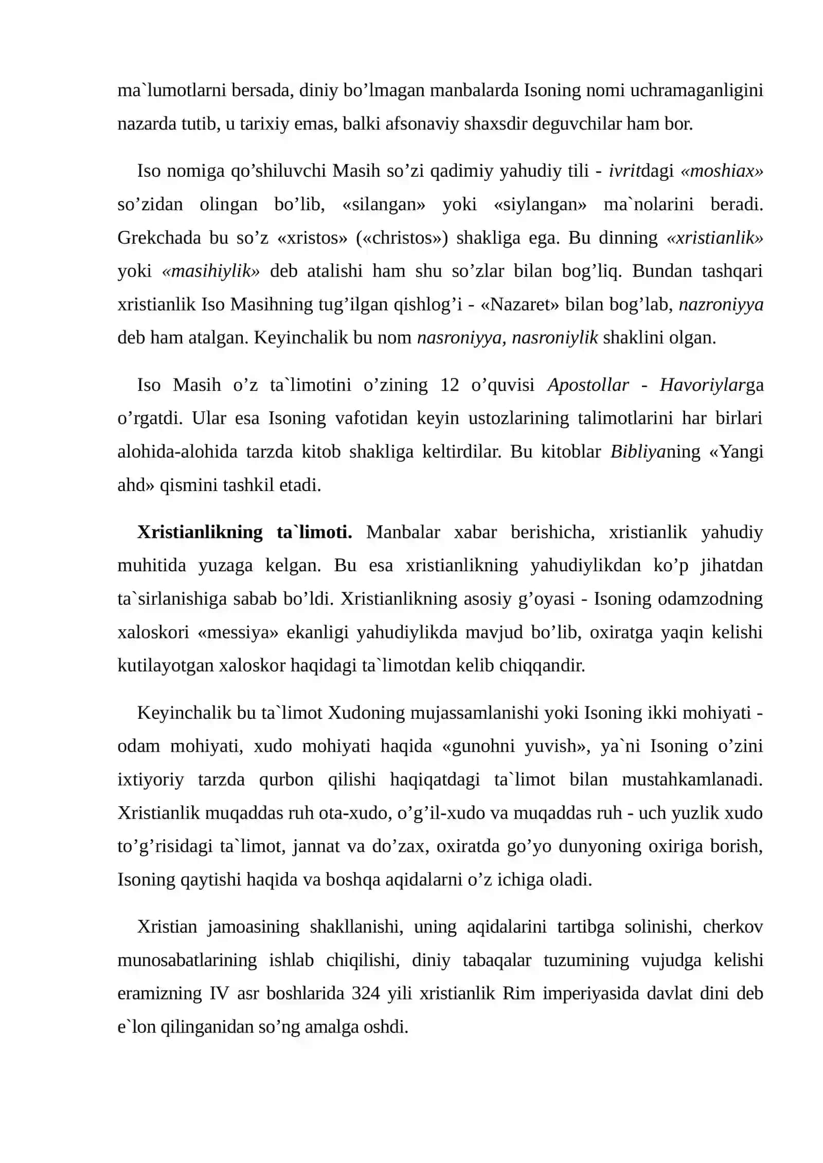 Xristian dini tarixi va oqimlari 3