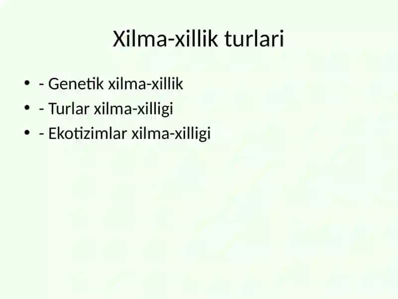 Biologik xilma-xillik 3