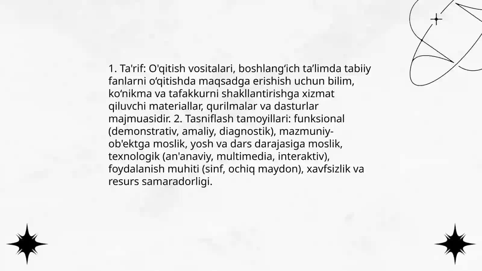 Boshlang‘ich ta’lim tabiiy fanlarni o'qitish vositalarini tasniflash 3