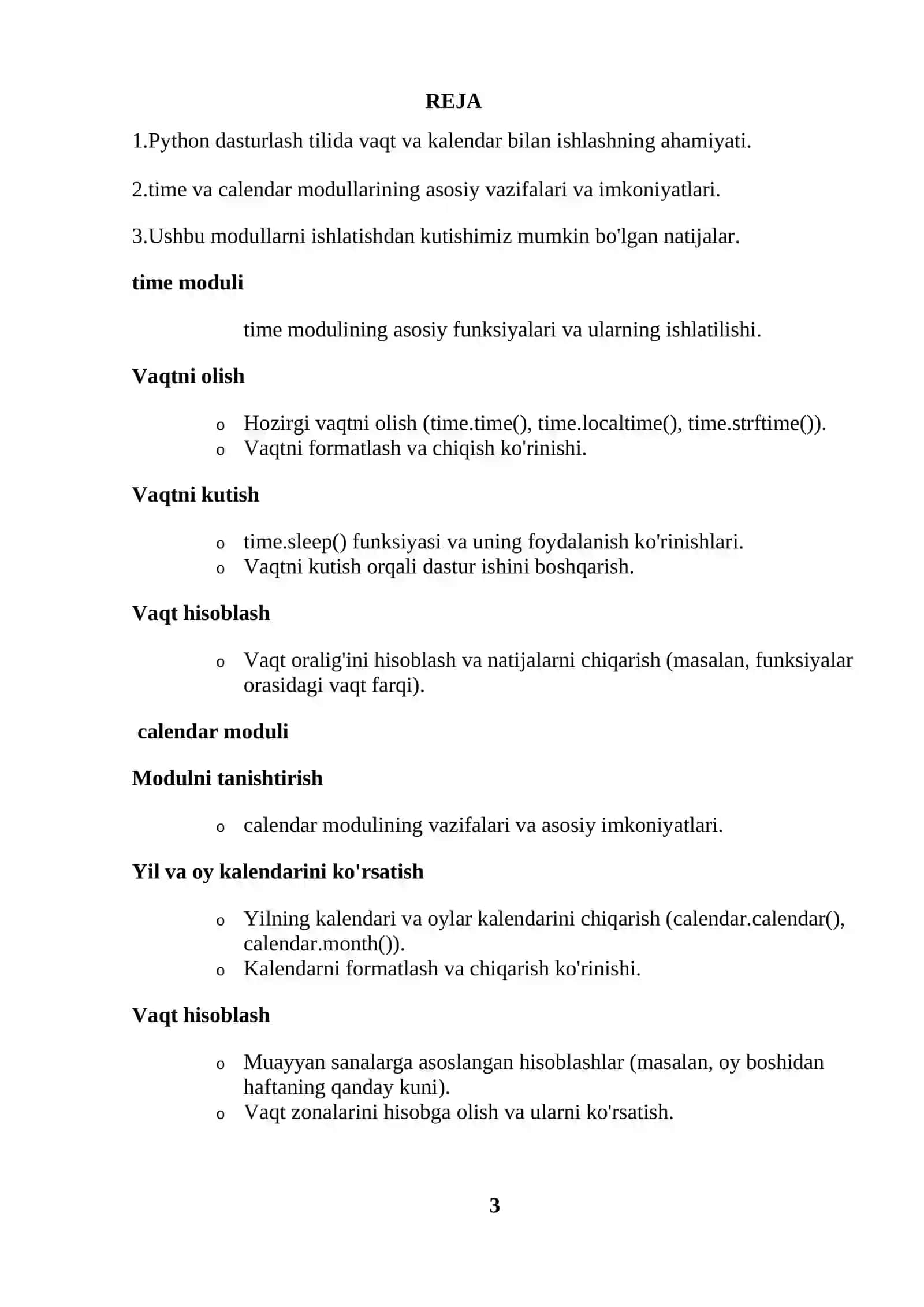 Pythonda time,calendar moduli bilan ishlash 3