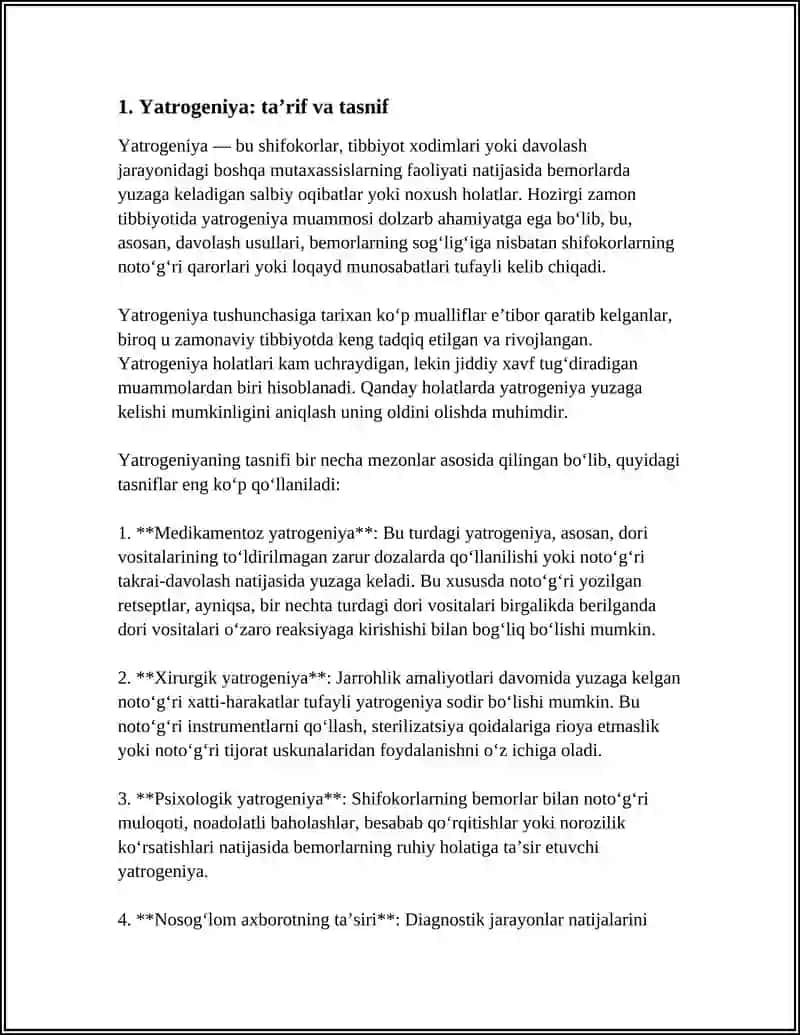 HOZIRGI ZAMON TIBBIYOTIDA YATROGENIYA MUAMOLARI 3