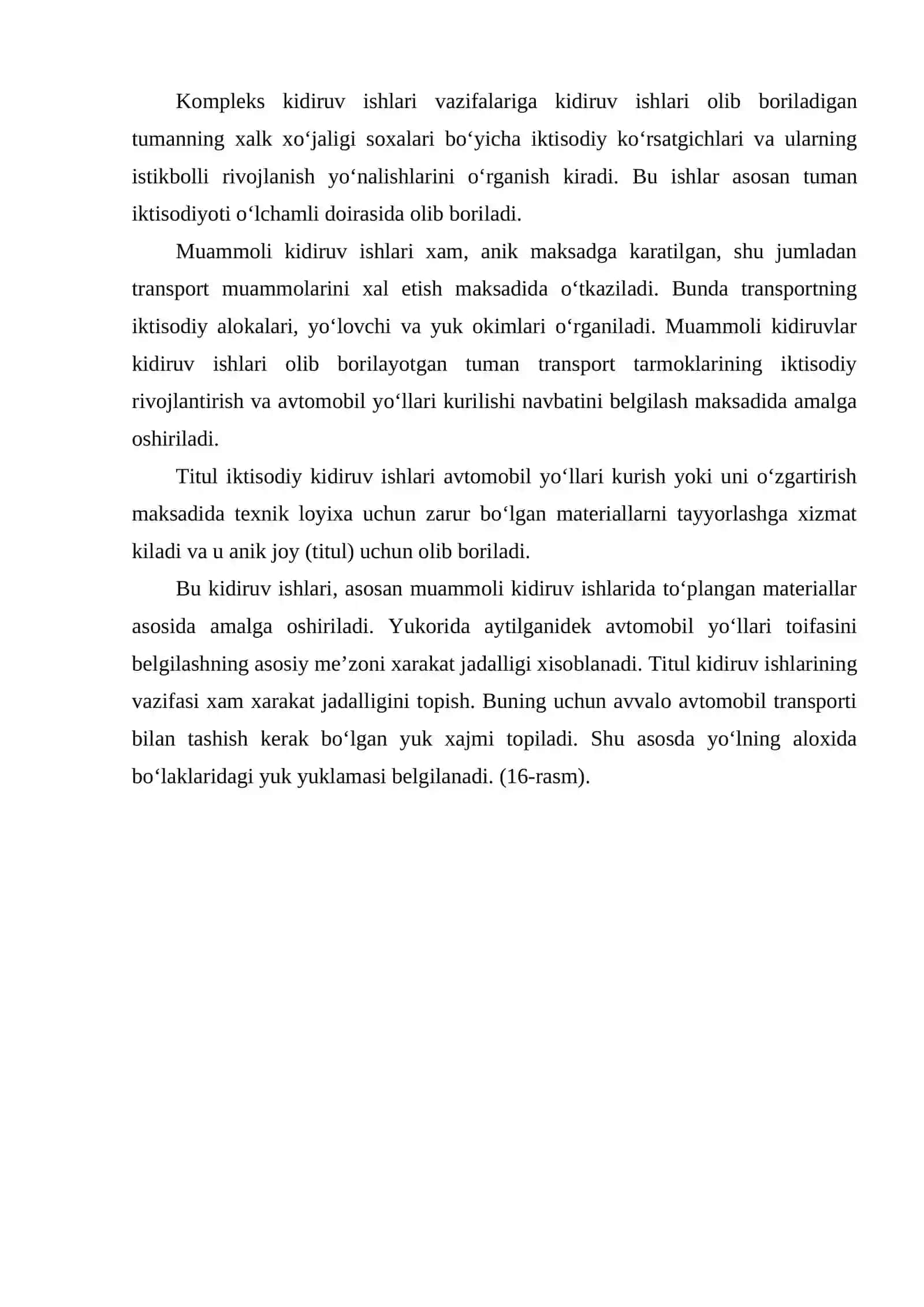 AVTOMOBIL YO'LLARINI LOYIHALASHDA QIDIRUV ISHLARI. 3