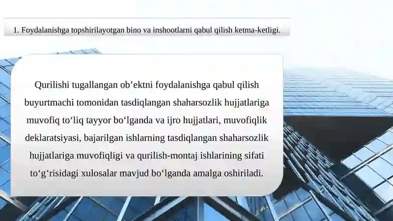 Qurulishda sifat nazorati fanidan taqdimoti 3