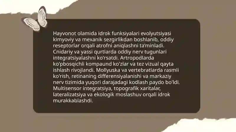 Hayvonot olamida psixik funksiyalar evolyutsiyasi 3