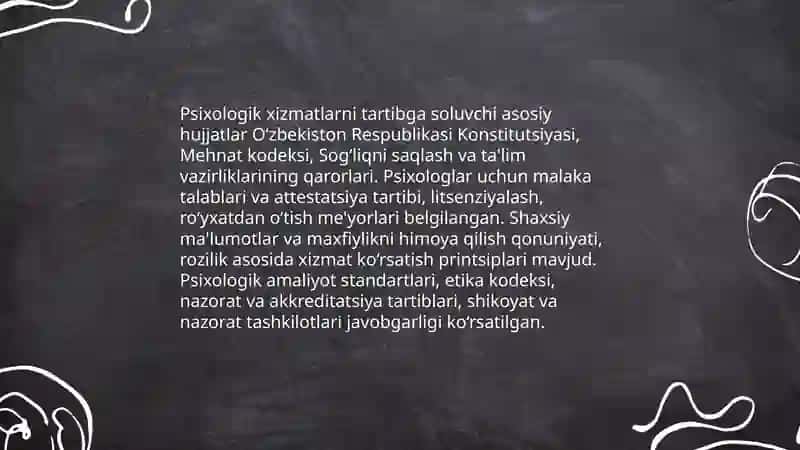Psixologik xizmatlarning narmativ va ishchi hujjatlari 3