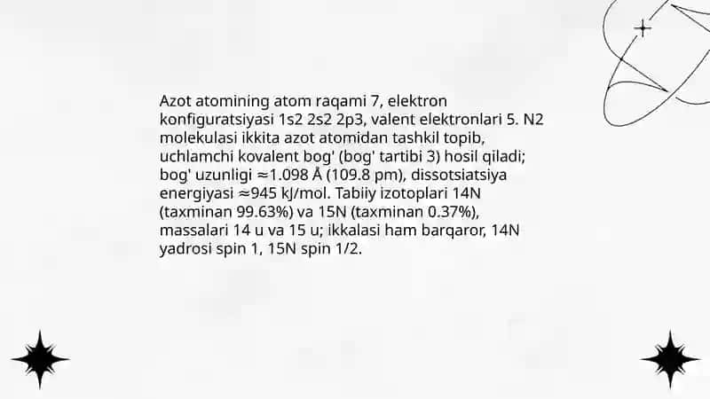 Azot va azotning xossalari 3