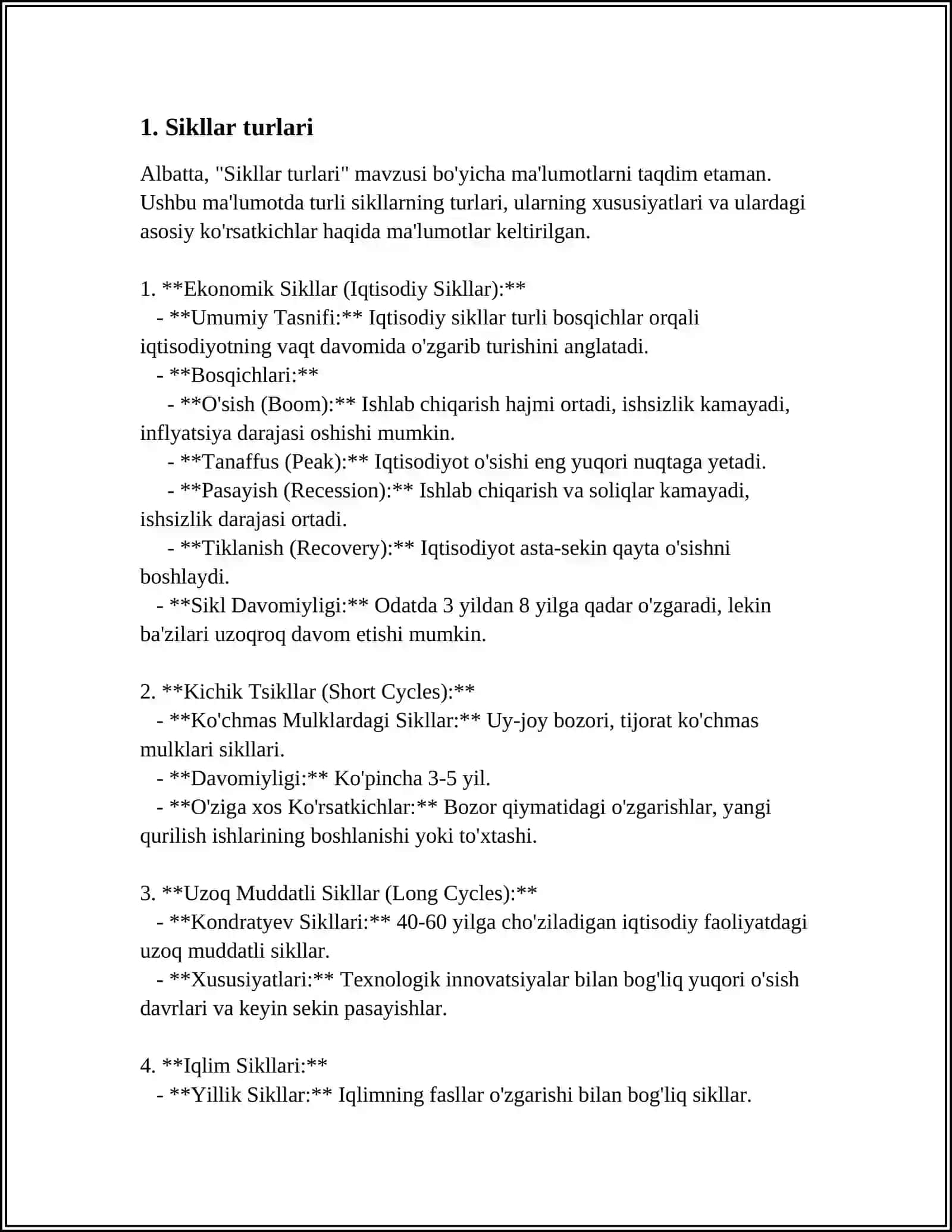 SIKL VA ITERATSIYALAR 3