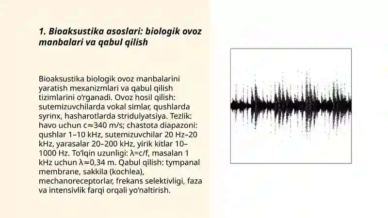 Bioahsistiko asoslari Garmanik tebranma harakat To'lqin uzunligi 3