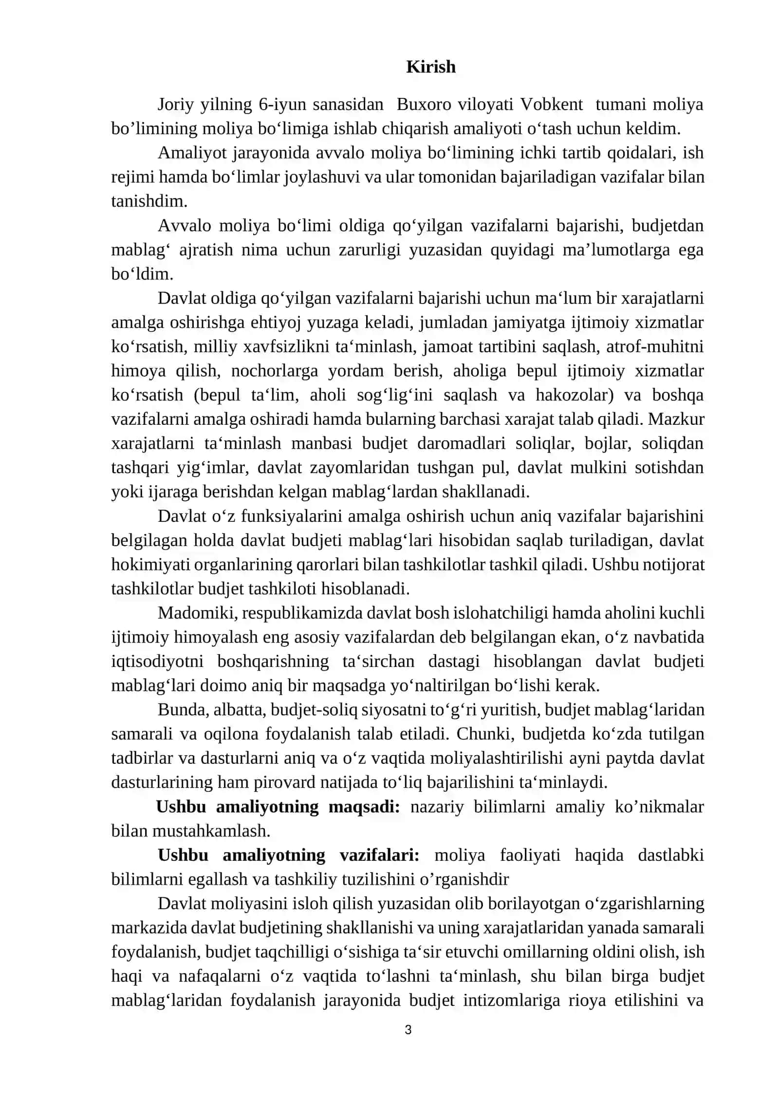 Toshkent Moliya Instituti "Menejment va marketing" kafedrasi HISOBOT 3
