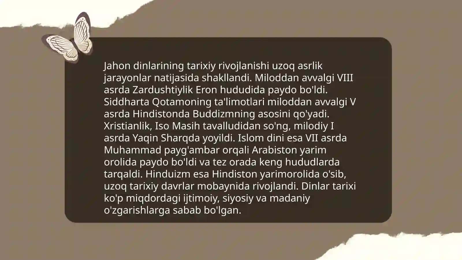 Jahon dinlari va ularning tasnifi 3