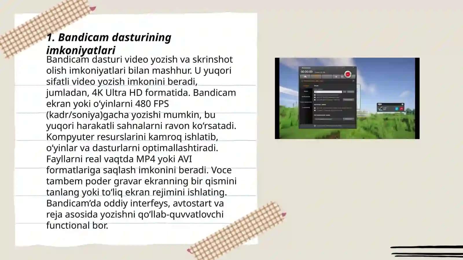 Bandicam dasturi 3
