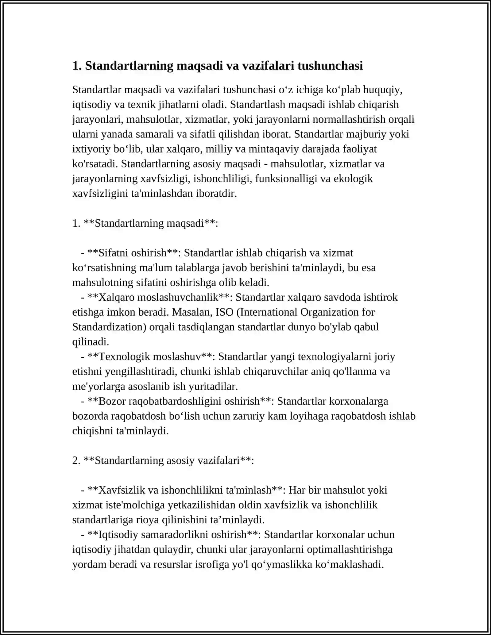 STANDART NAMUNALARNIG BOSH MAQSADI VA UNIG VAZIFALARI 3