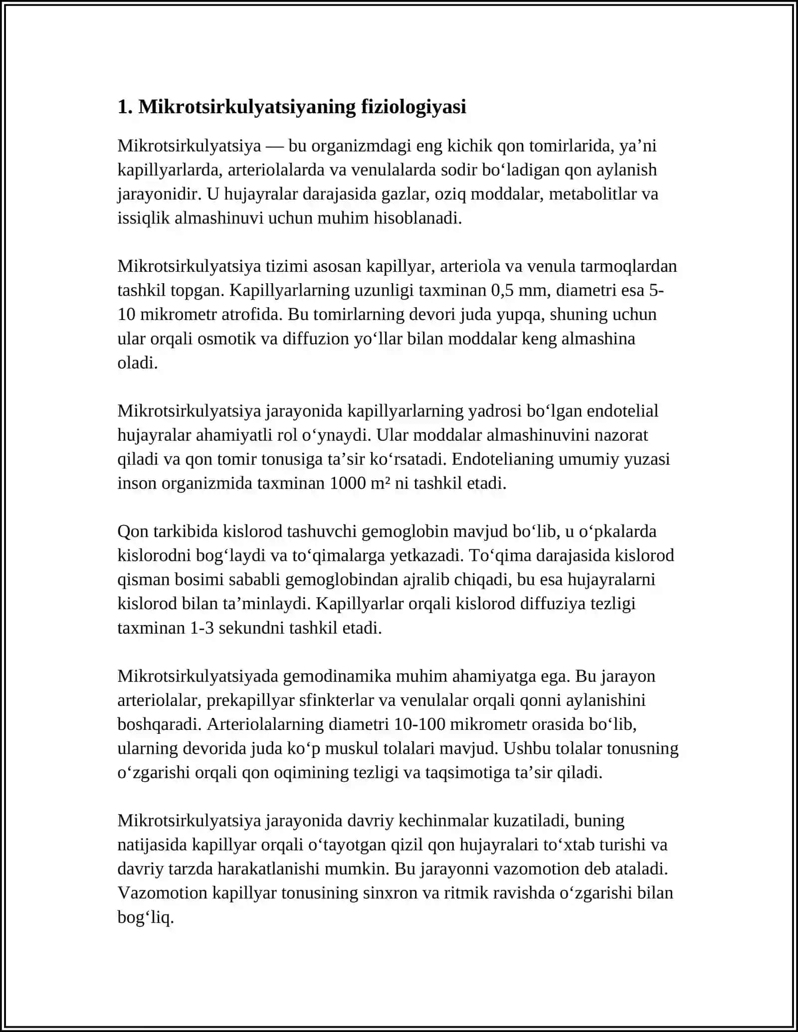 A’ZOLARDA MIKROSIRKULYATSIYA. VENALARDA QONNING HARAKATLANISHI 3