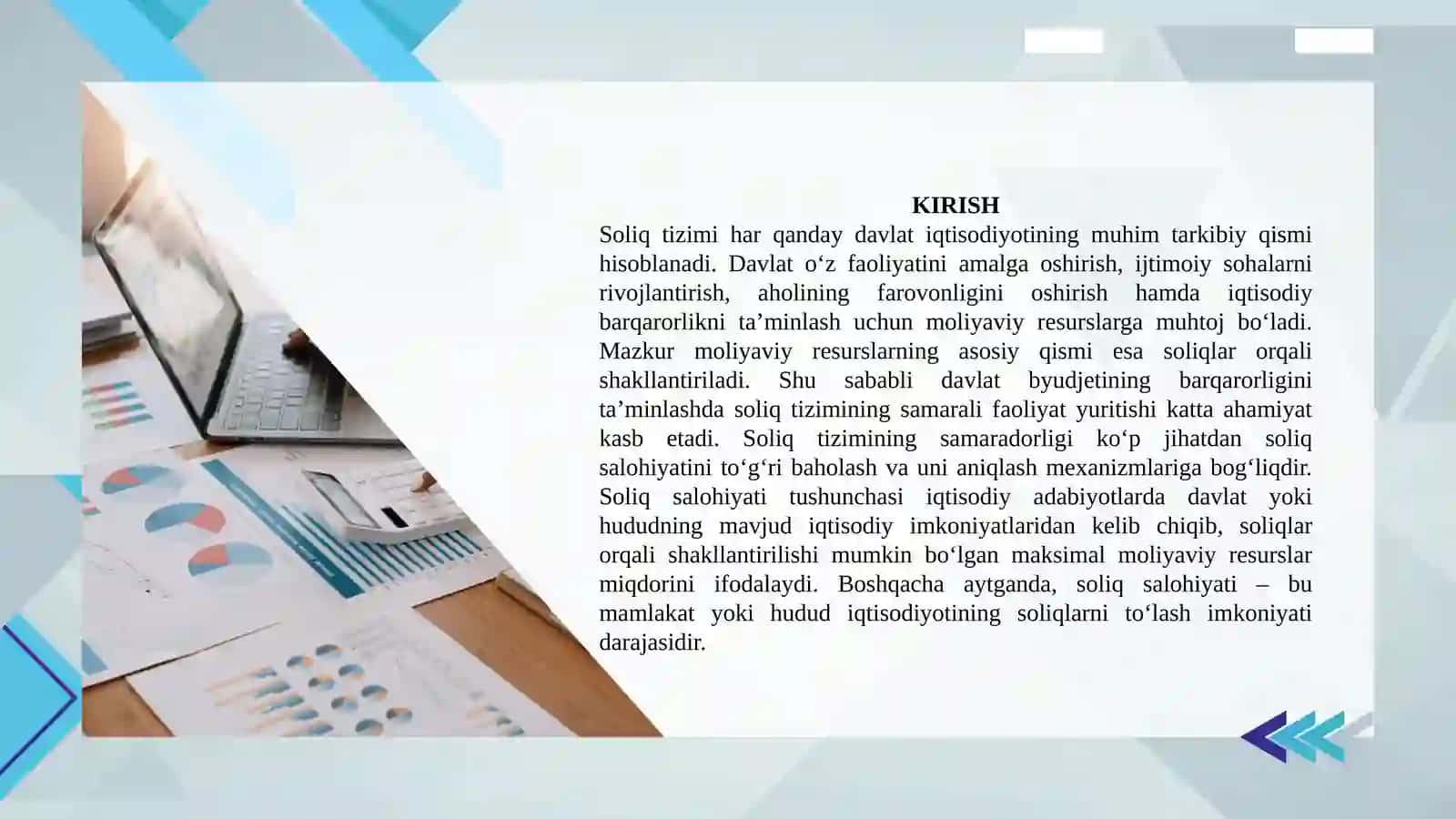 Soliq tushumlari pragnozi fanidan 3