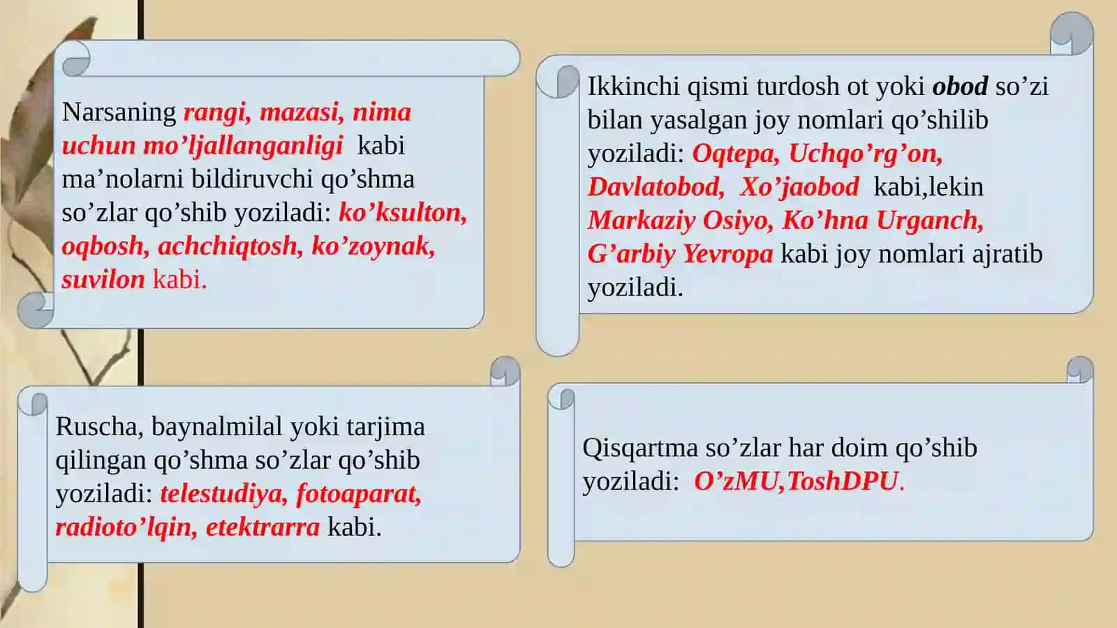 Qo’shibyozish 3