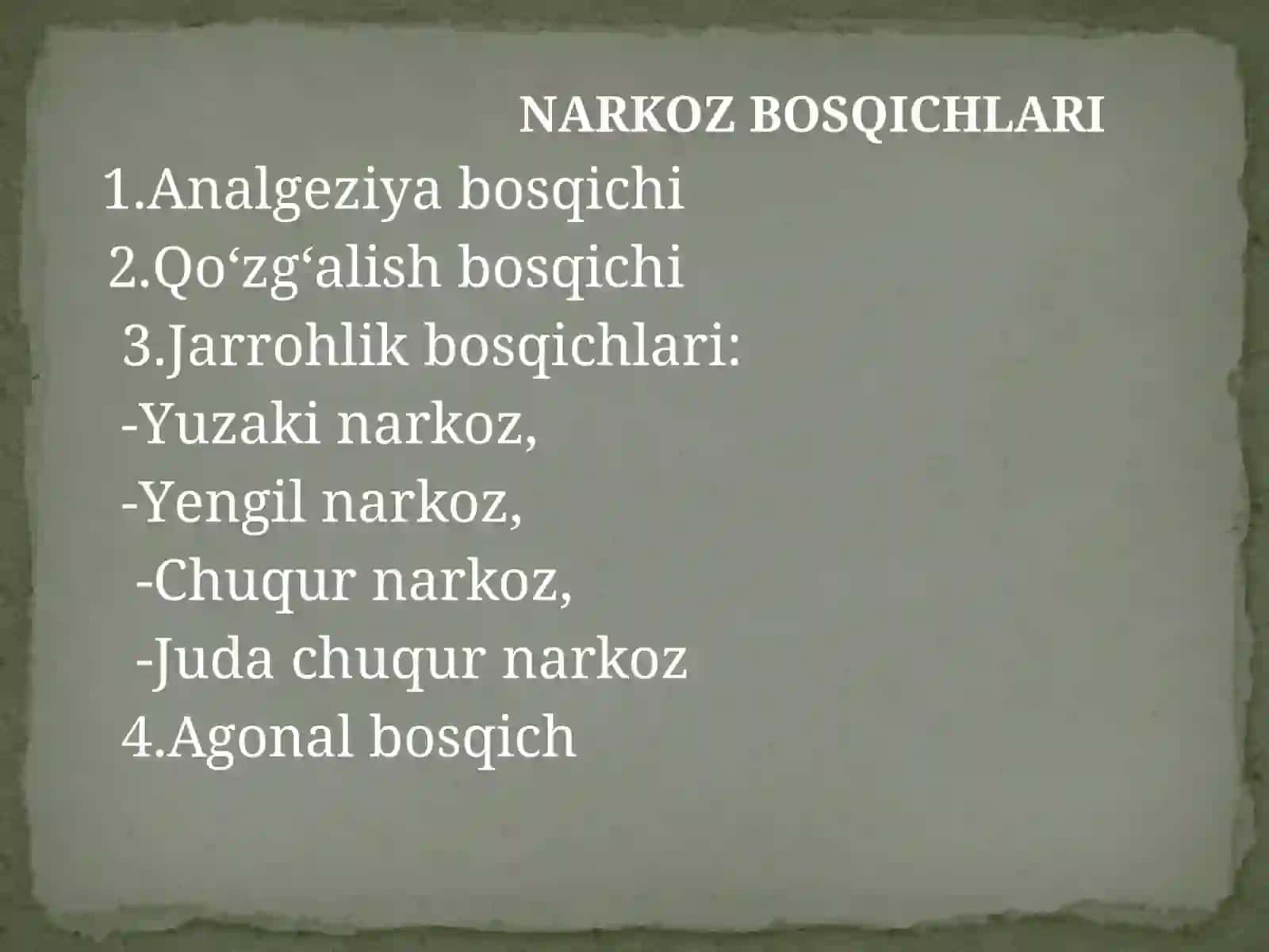 Narkoz vositalari 3