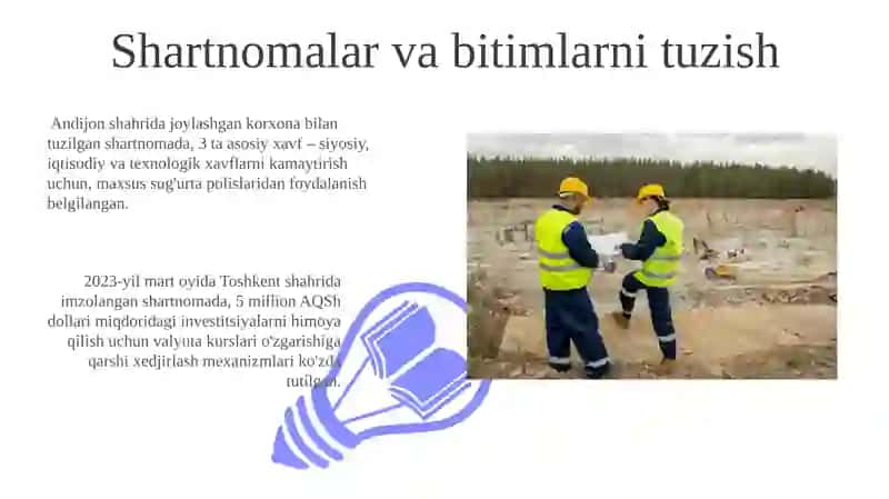 Qo'shma Loyiha Tavakkalchiligini Xedjirlash va Minimallashtirish 3