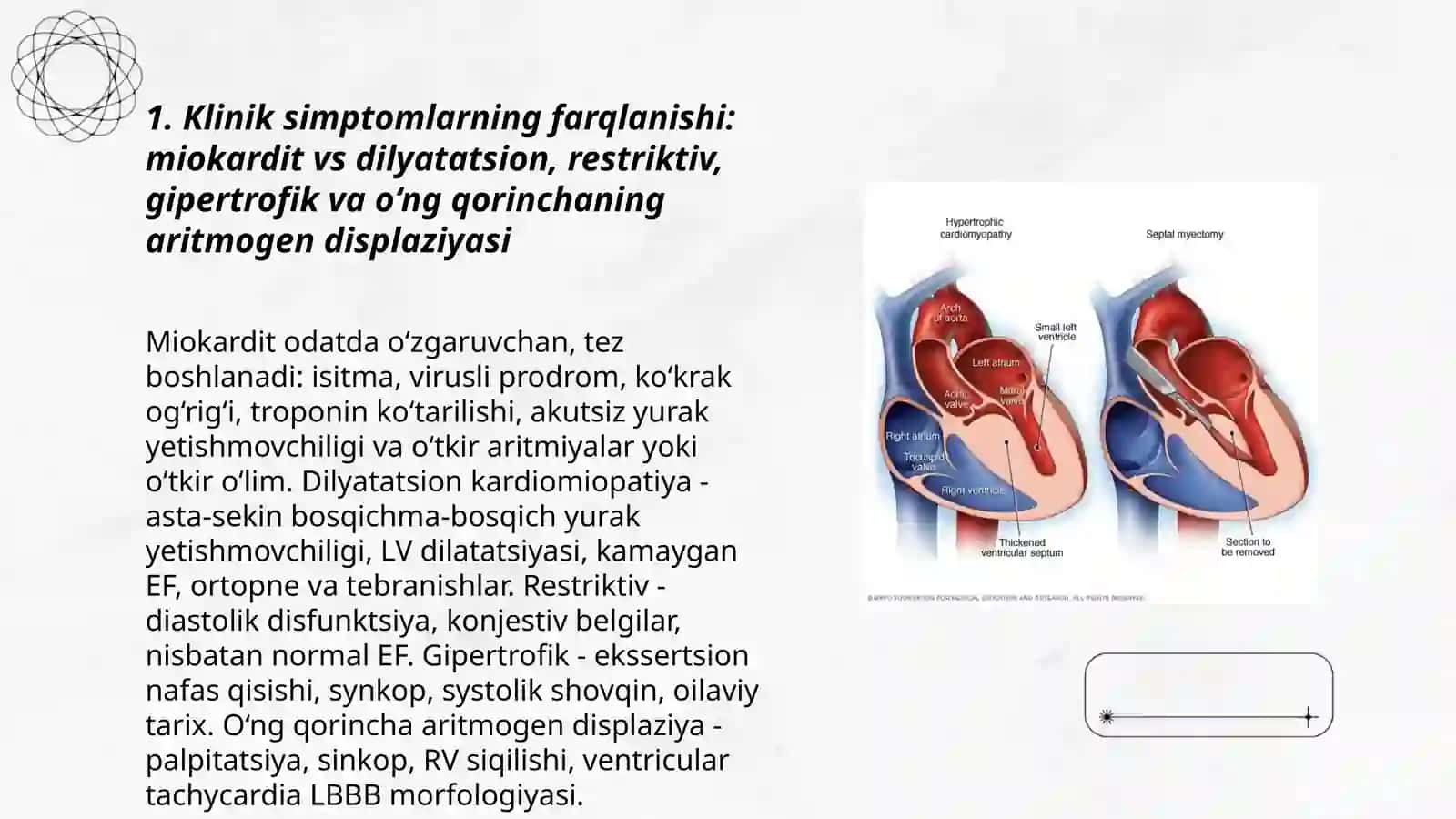 Miokardit va kardiomiopatiyaning turli xil klinik formalari 3
