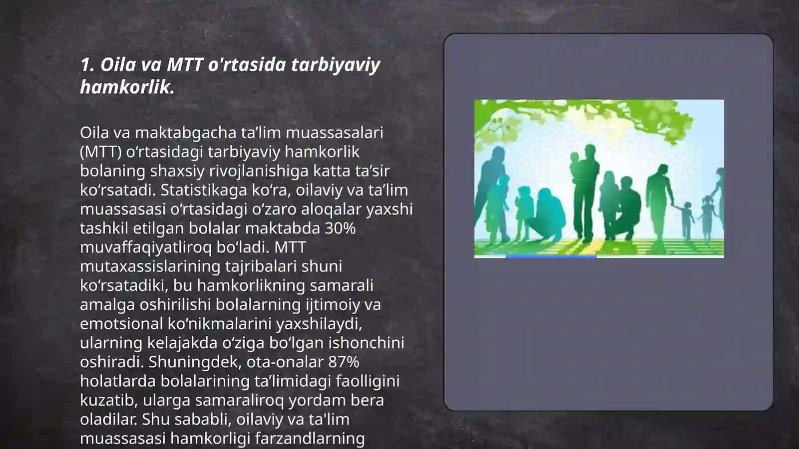 Bolalar tarbiyasida MTT oila mahalla bilan hamkorlikda olib boriladigan ishlar 3
