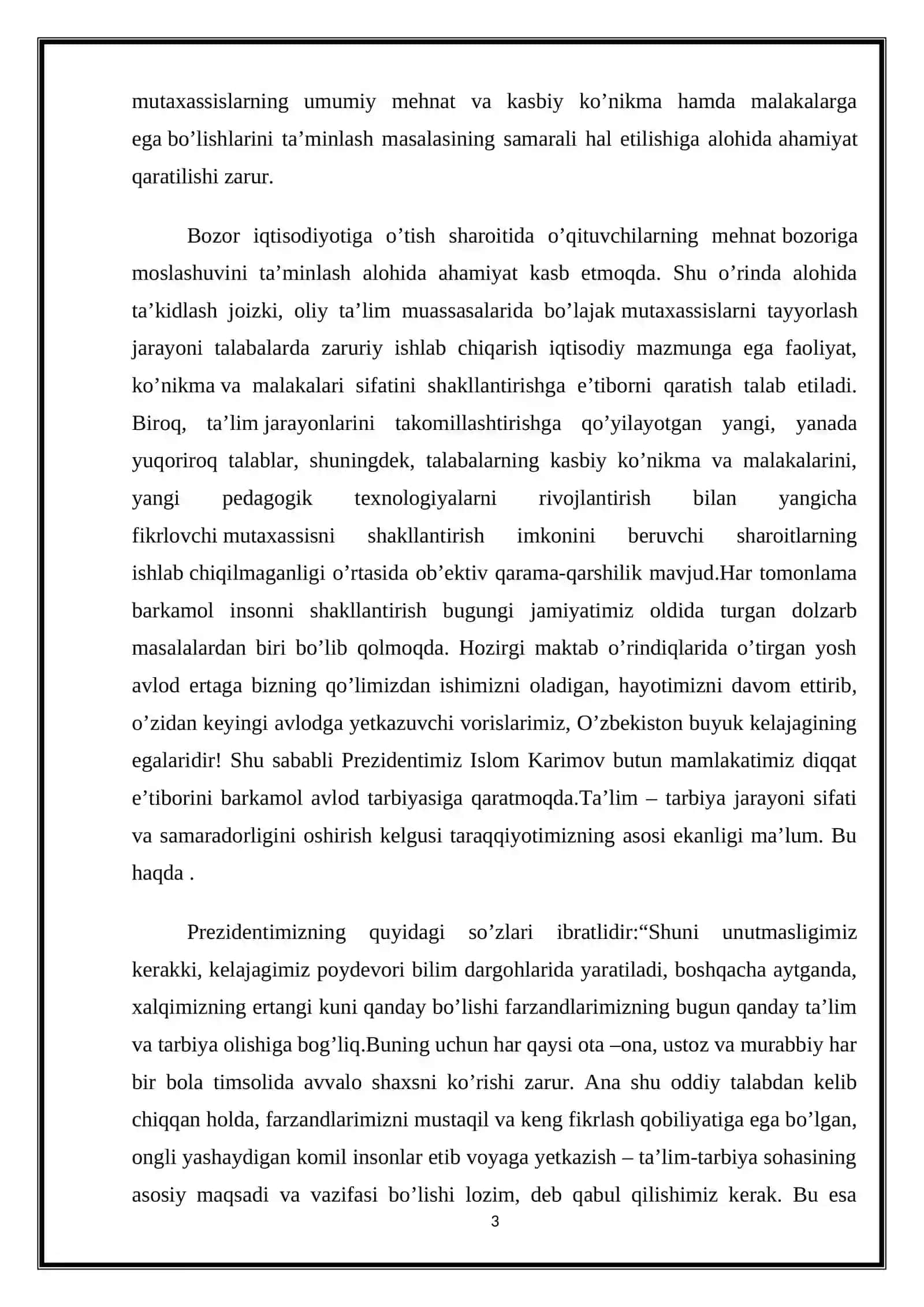 BOSHLANG’ICH SINF MATEMATIKA DARSLARIDA ARIFMETIK AMALLARNI O’RGATISH METODIKASI 3