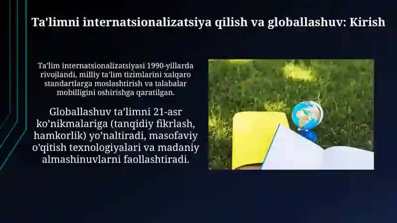 Talimning xalqarolashuv va globallashuvi 3