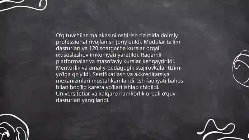 Oʻqituvchilar malakasini oshirish tizimida islohatlar 3