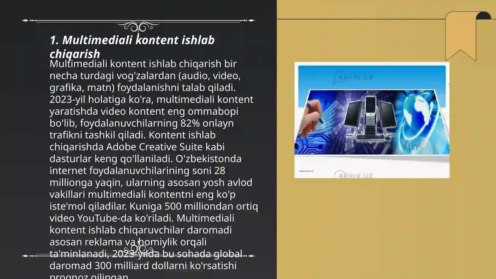 Multimediali o'quv kurslarni yaratish 3