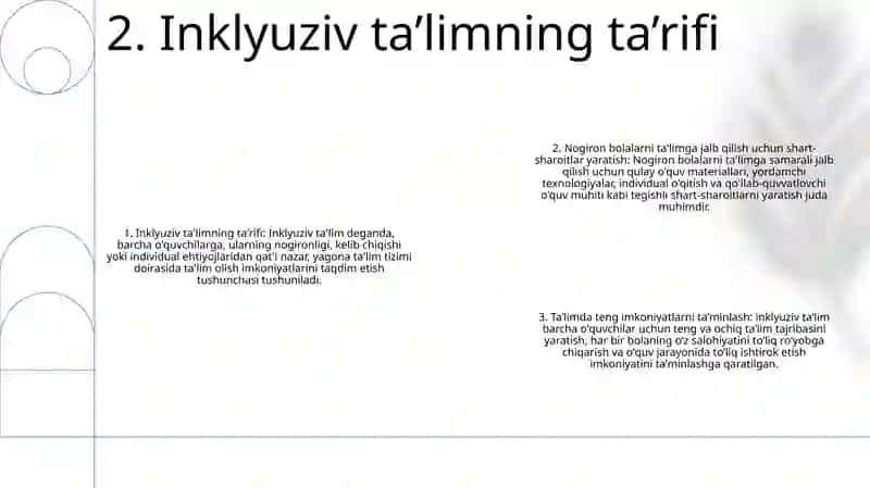 Inklyuziv Ta'Limga Imkoniyati Cheklangan Bolalarni Ta'Limga Jalb Etishda Shart-Sharoitlar Yaratish 3