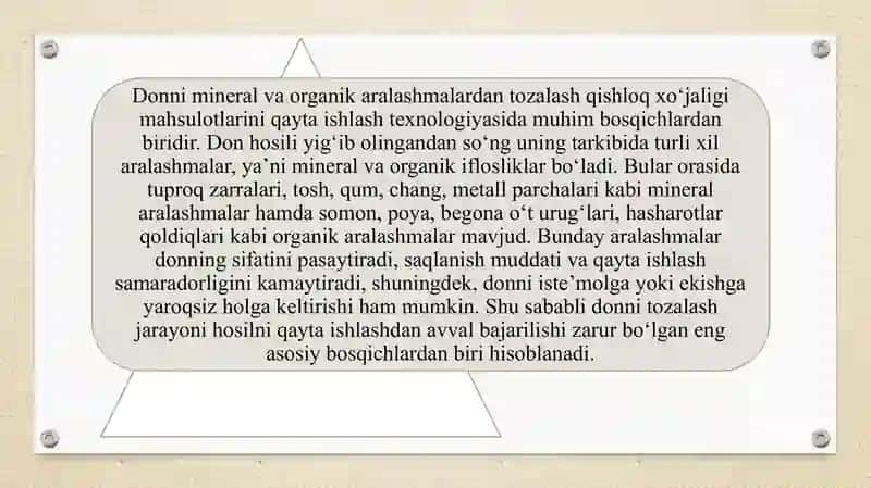 Donni mineral va organik aralashmalardan tozalash 3