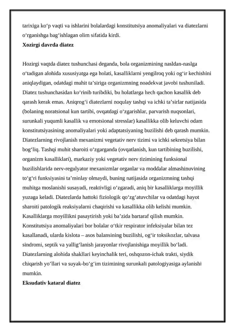 BOLALARDA UCHRAYDIGAN DIATEZLAR 3