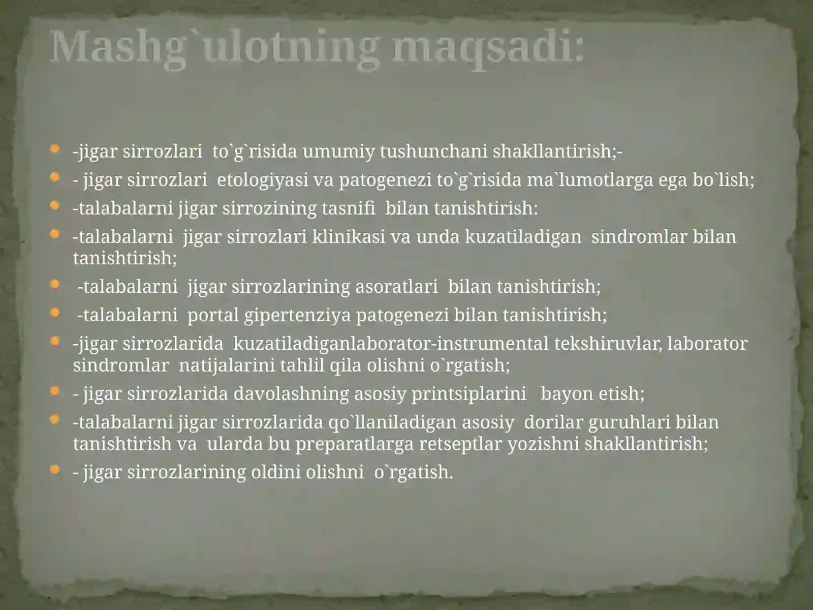 жигар циррози клиникаси,диагностикаси,даволаш. Жигар етишмовчилиги 3