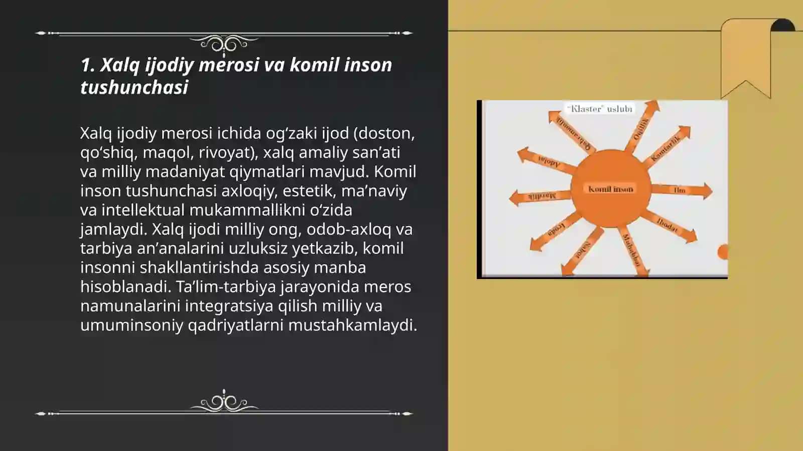Komil inson tarbiyasida xalq ijodiy merosining tutgan o'rni 3
