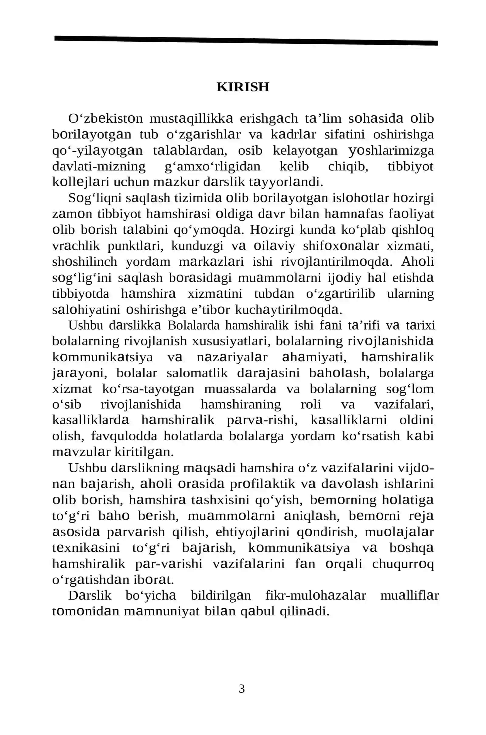 BOLALARDA HAMSHIRALIK PARVARISHI 3