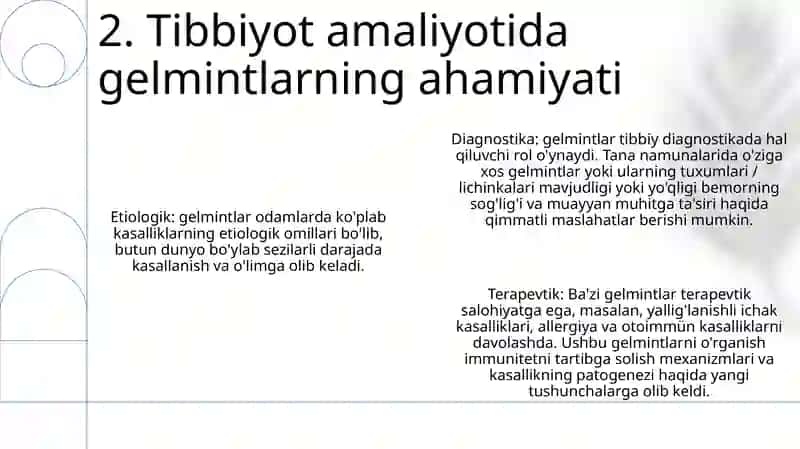 Gelmintlar Tibbiyot Amalyotidagi Ahamiyati Va Diagnastikasi 3