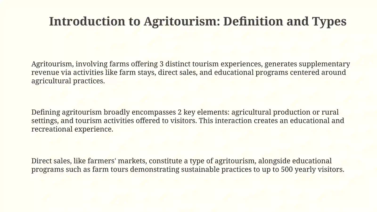 Presentation on Agritourism 3