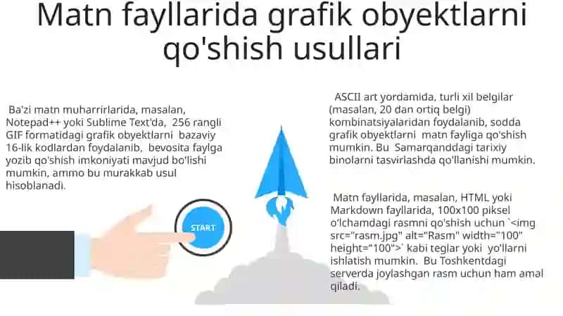 Matn muharriri yordamida grafik obyektlar bilan ishlash 3