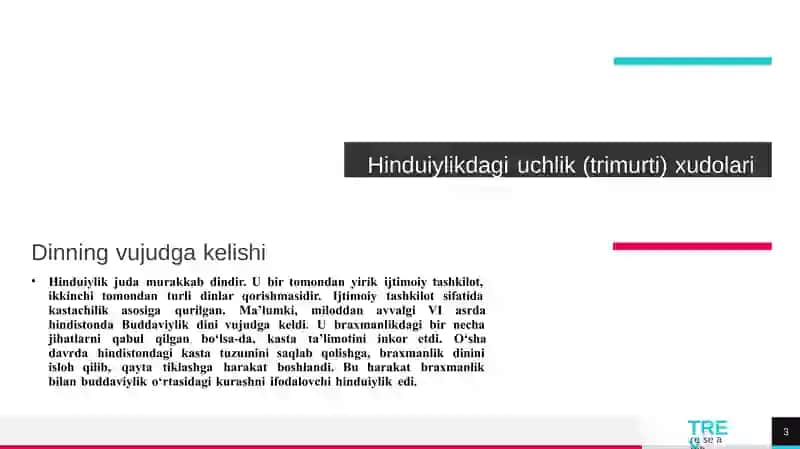 Hinduiylikdagi uchlik (trimurti) xudolari 3