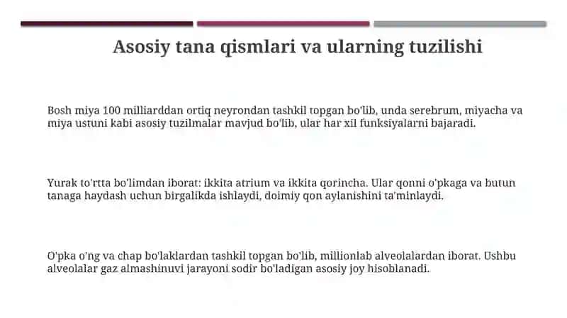 Odam tana qismlari tuzilishi va funksiyalari 3