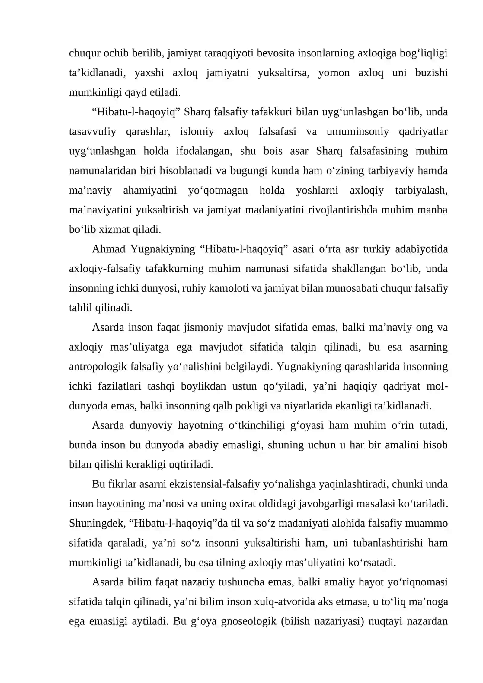 AHMAD YUGNAKIYNING “HIBATU-L-HAQOYIQ” ASARINING FALSAFIY XUSUSIYATLARI 3