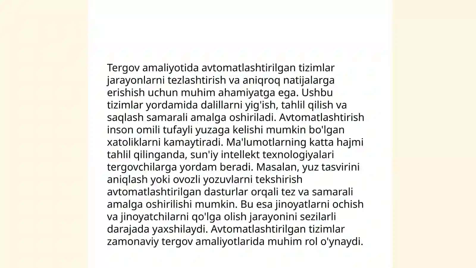 Tergov amaliyotida qo'llaniladigan fizik-kimyoviy tadqiqotlarni avtomatlashtirish 3