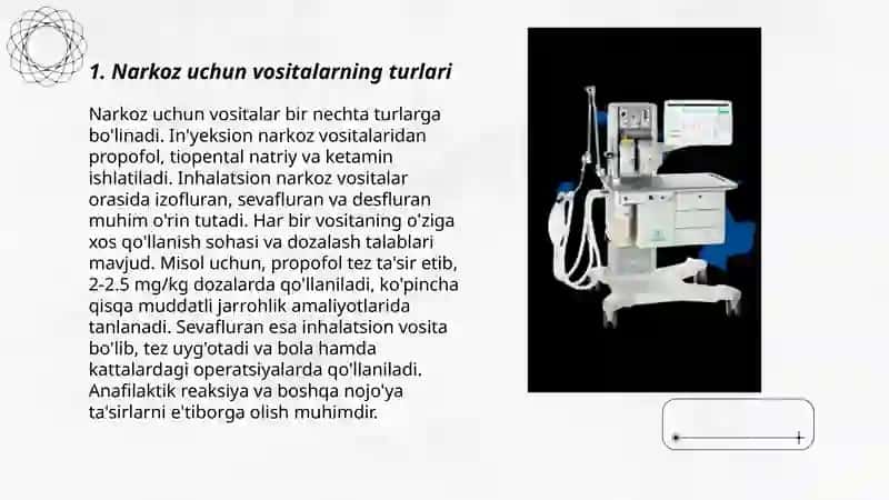 Narkoz uchun vositalar va mahalliy anastetiklar klinik farmokologiyasi 3