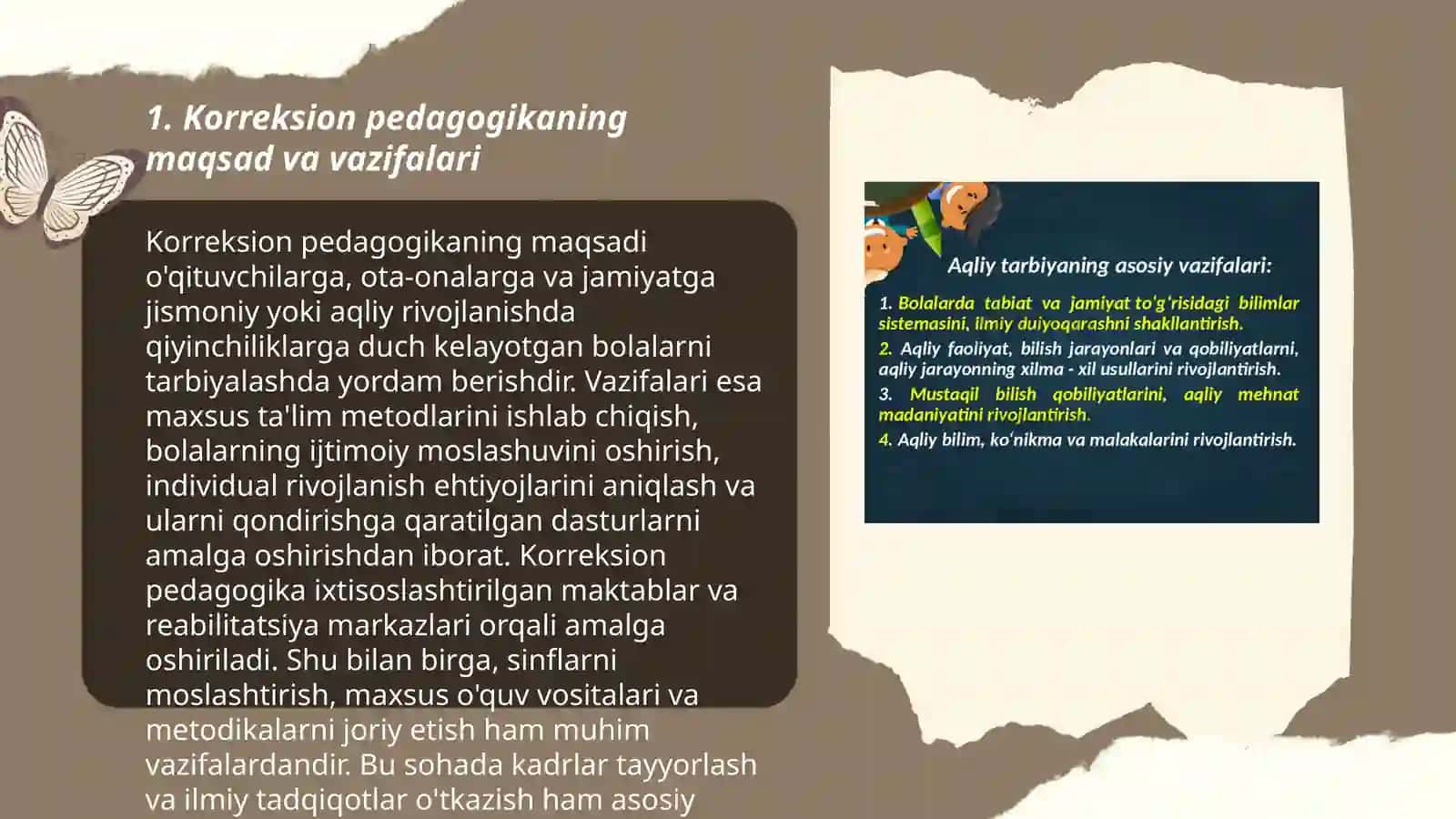 Korreksion (maxsus) pedagogikaning asosiy vazifalari, tamoyillari va metodlari 3