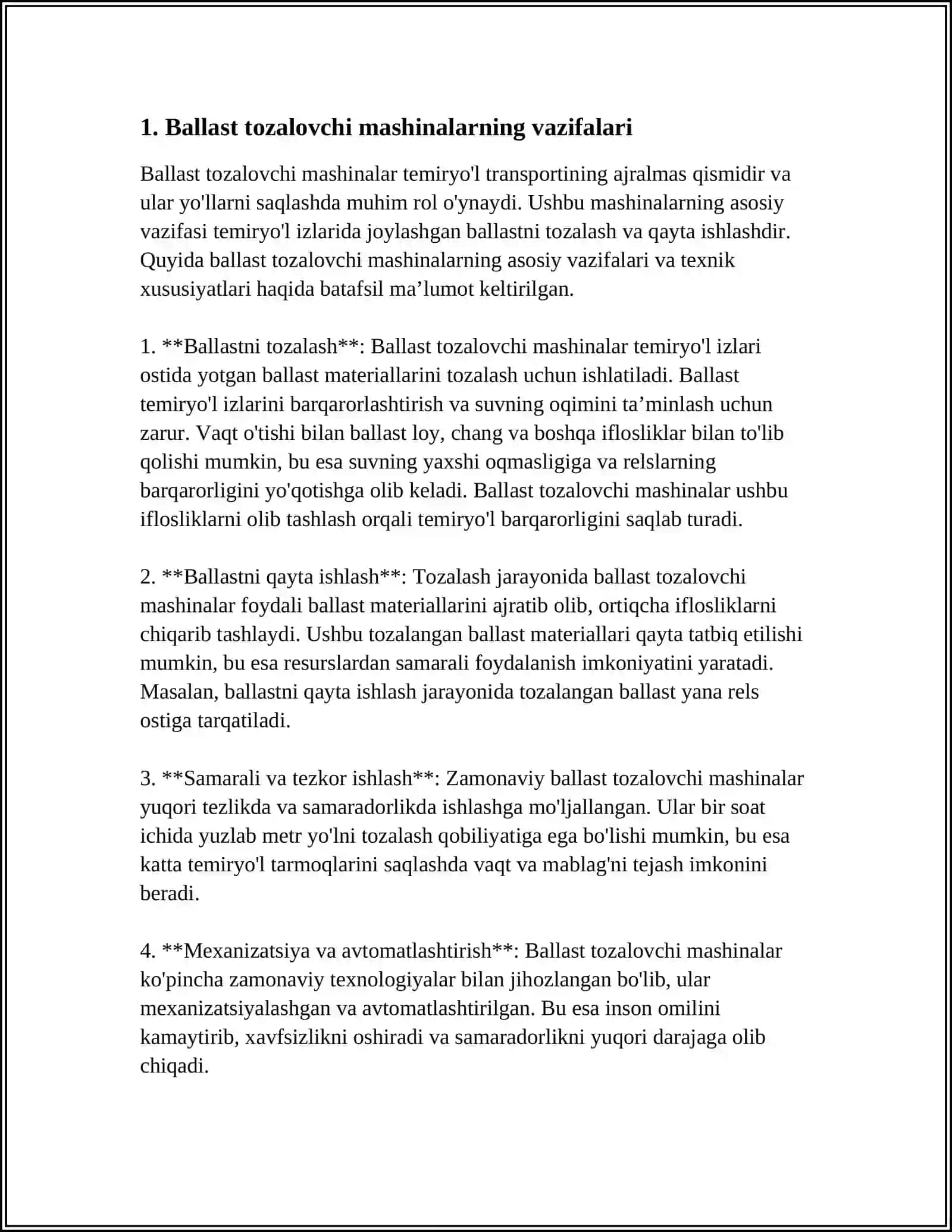 BALLAST TOZALOVCHI MASHINALAR HAQIDA TUSHUNCHA 3