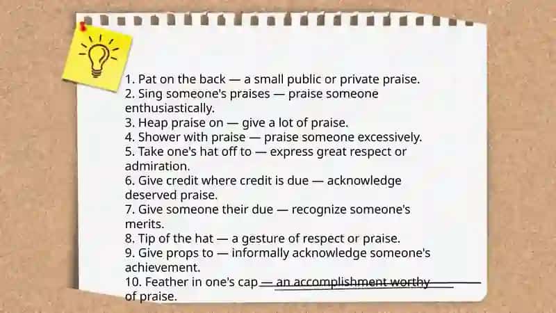 Idioms for Giving Praise 3